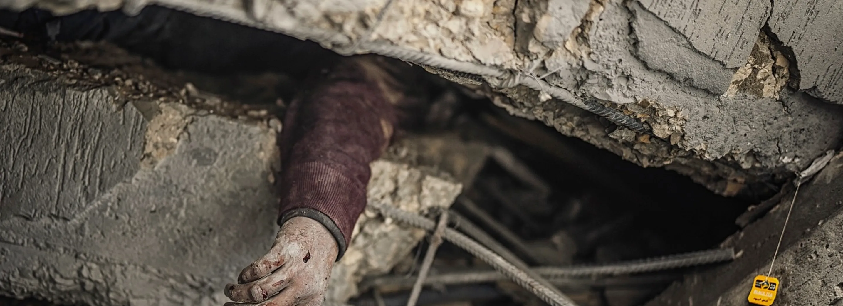 Gaza Boy Under Rubble. Credit: Motaz Azaiza