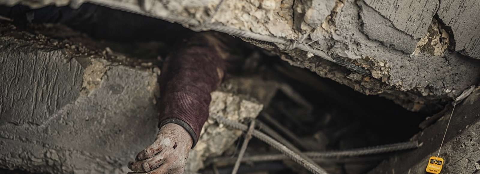 Gaza Boy Under Rubble. Credit: Motaz Azaiza